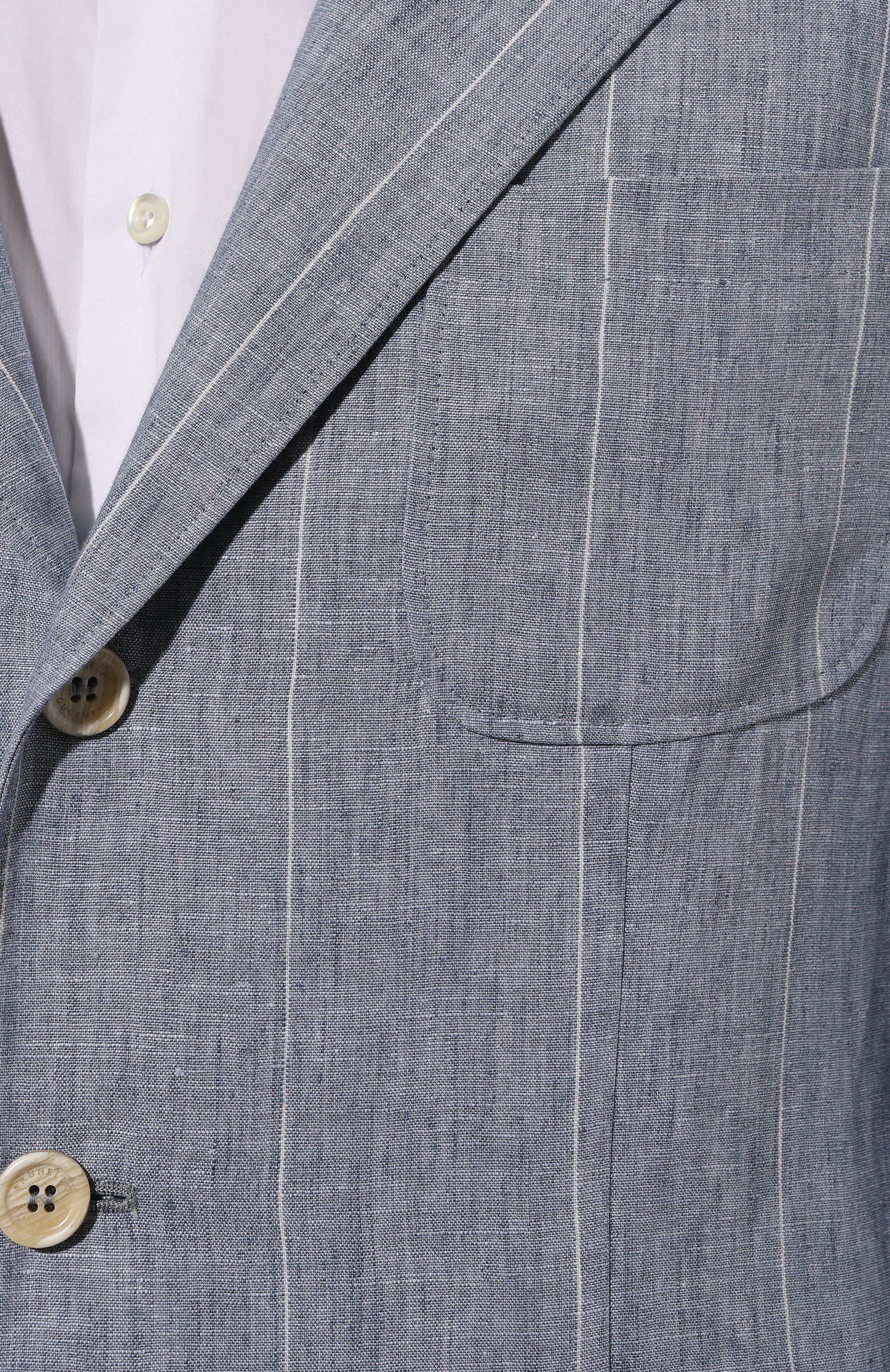 Льняной костюм BRUNELLO CUCINELLI синего цвета по цене 432000 руб., арт. MB400EDNS, фото 8 Льняной костюм BRUNELLO CUCINELLI, арт. MB400EDNS, фото 8