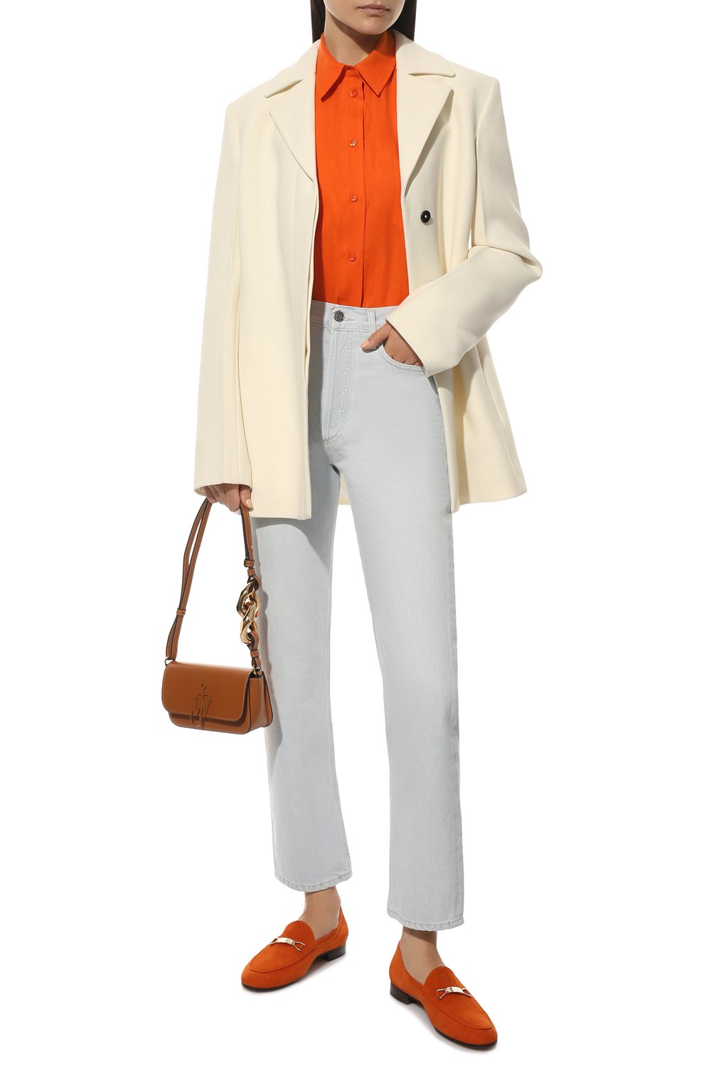 Замшевые лоферы GIORGIO ARMANI оранжевого цвета по цене 97850 руб., арт. X1A093/XF033, фото 2 Замшевые лоферы GIORGIO ARMANI, арт. X1A093/XF033, фото 2