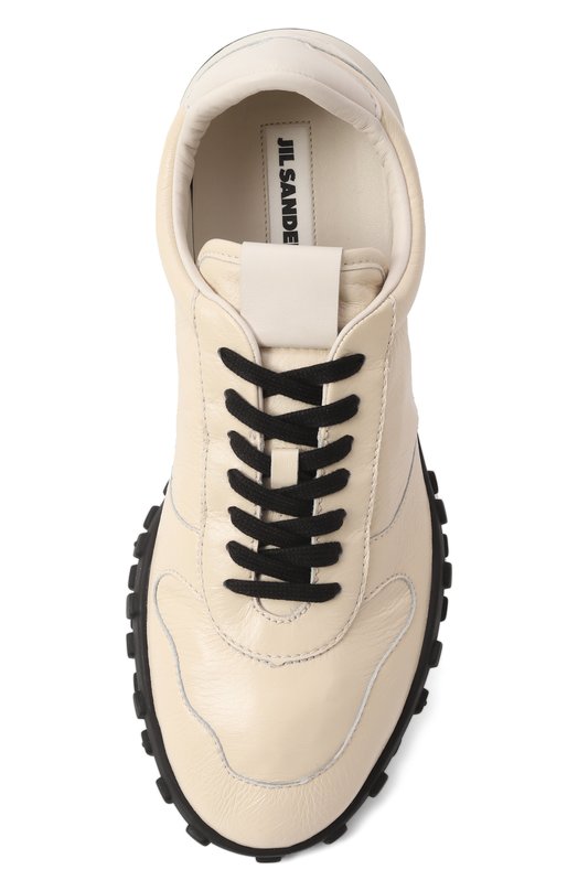 Кожаные кроссовки Moon Jil Sander J32WS0056/P8178 Кремовый  J32WS0056/P8178 Фото 6