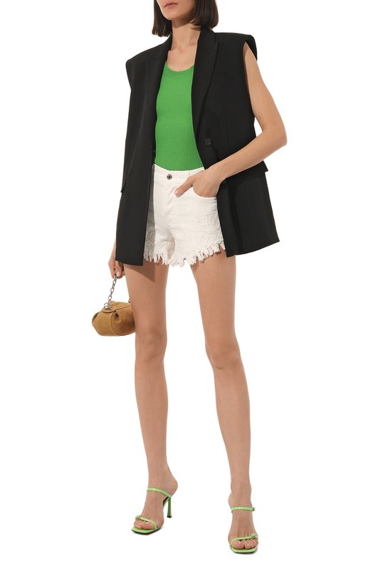 Хлопковые шорты Ermanno Firenze Кремовый, фото 2