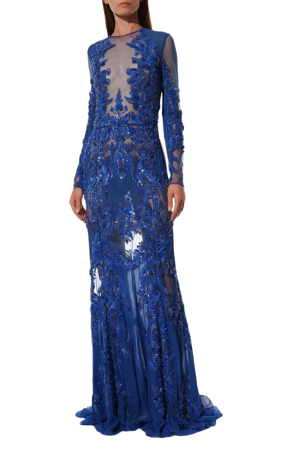 Платье с отделкой пайетками и бисером ZUHAIR MURAD, арт. RDPF17-021-DL, фото 3