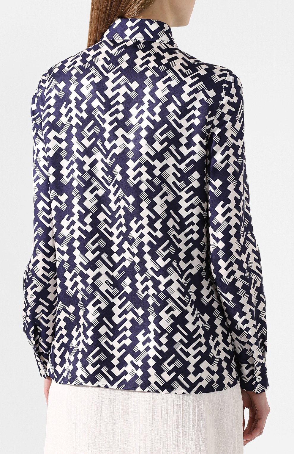 Шелковая рубашка PRADA, арт. P431E-1WUX-F0216, фото 4