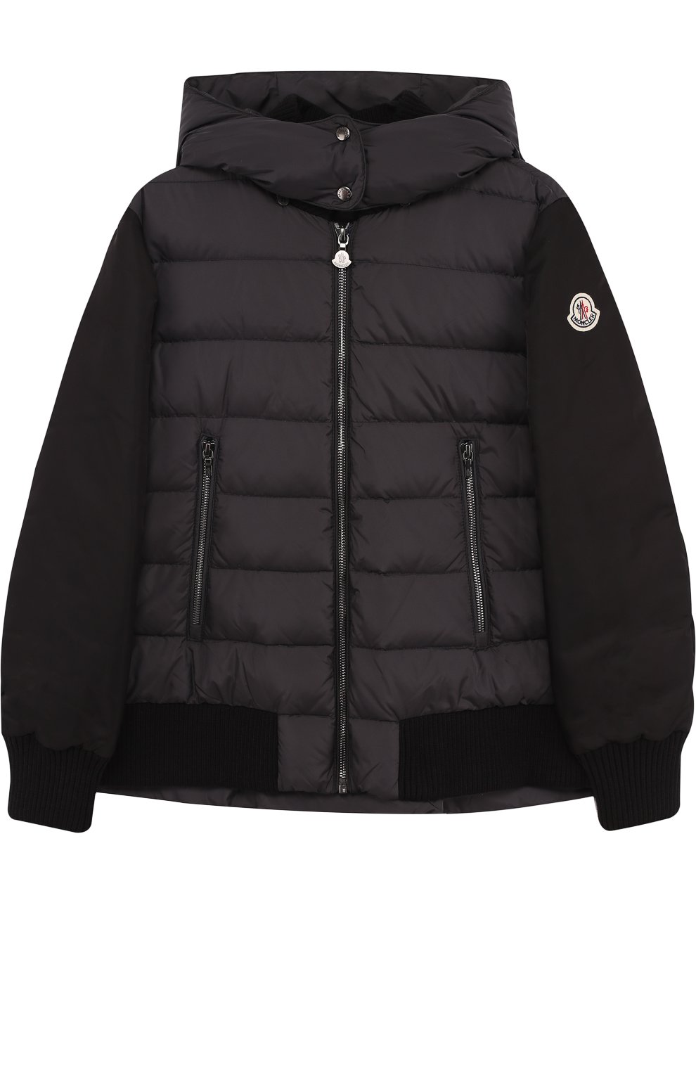 Пуховая куртка с текстильной спинкой и капюшоном MONCLER ENFANT, арт. D2-954-46863-85-68352/12-14A, фото 1