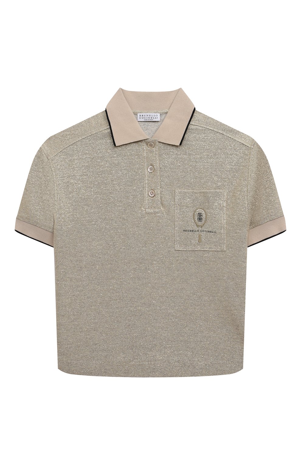 Поло изо льна и хлопка BRUNELLO CUCINELLI, арт. BL947T297B, фото 1