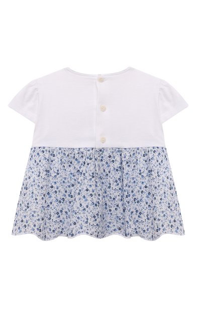 Комплект из топа и шорт IL GUFO голубого цвета по цене 10600 руб., арт. P23DP386C4093/6M-9M, фото 3 Комплект из топа и шорт IL GUFO, арт. P23DP386C4093/6M-9M, фото 3