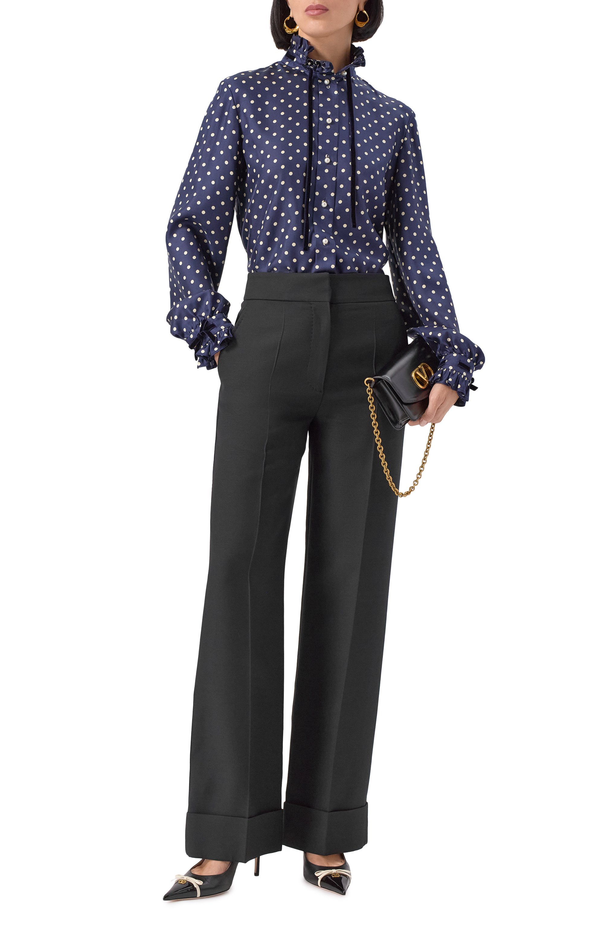 Шелковая блузка VALENTINO, арт. 7B3AB7U7/9ML, фото 2