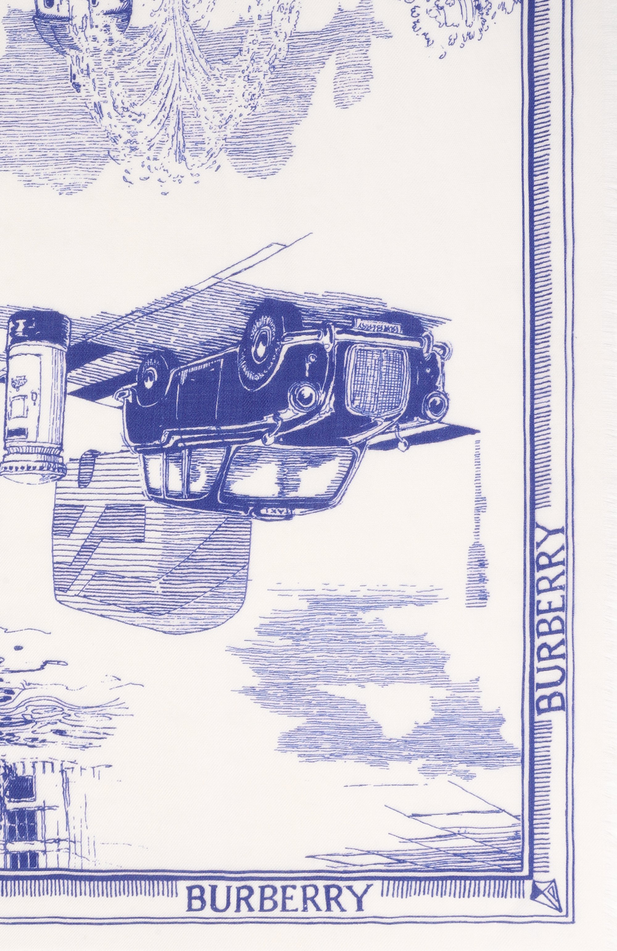 Палантин из шелка и шерсти BURBERRY, арт. 8112979, фото 4