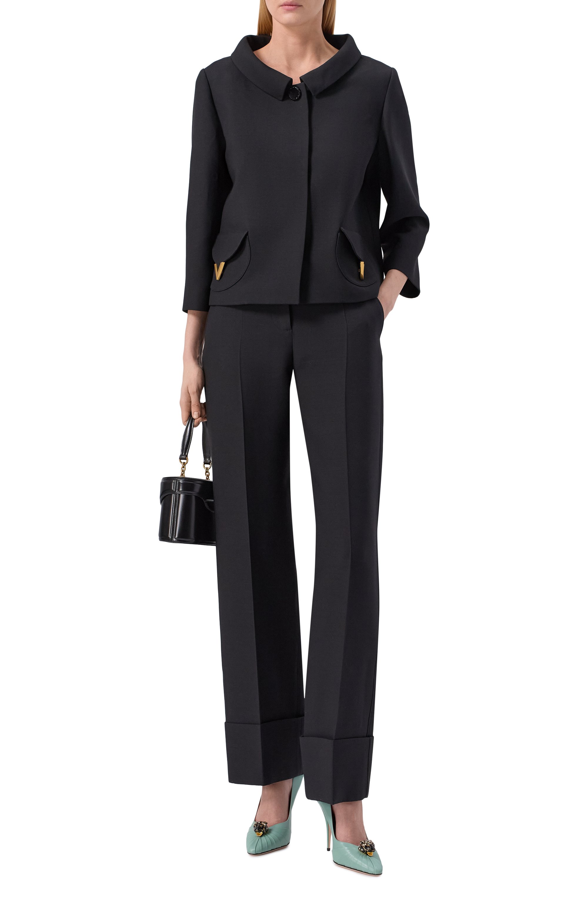 Брюки из шерсти и шелка VALENTINO, арт. 8B3RB6Z7/1CF, фото 2