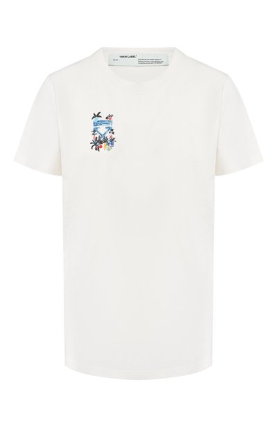 Женская хлопковая футболка OFF-WHITE, арт. 0WAA049E19B070630130