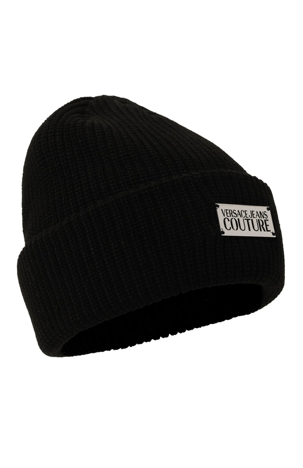 Шапка VERSACE JEANS COUTURE черного цвета по цене 9680 руб., арт. 77HAZK50/ZG291, фото 1 Шапка VERSACE JEANS COUTURE, арт. 77HAZK50/ZG291, фото 1