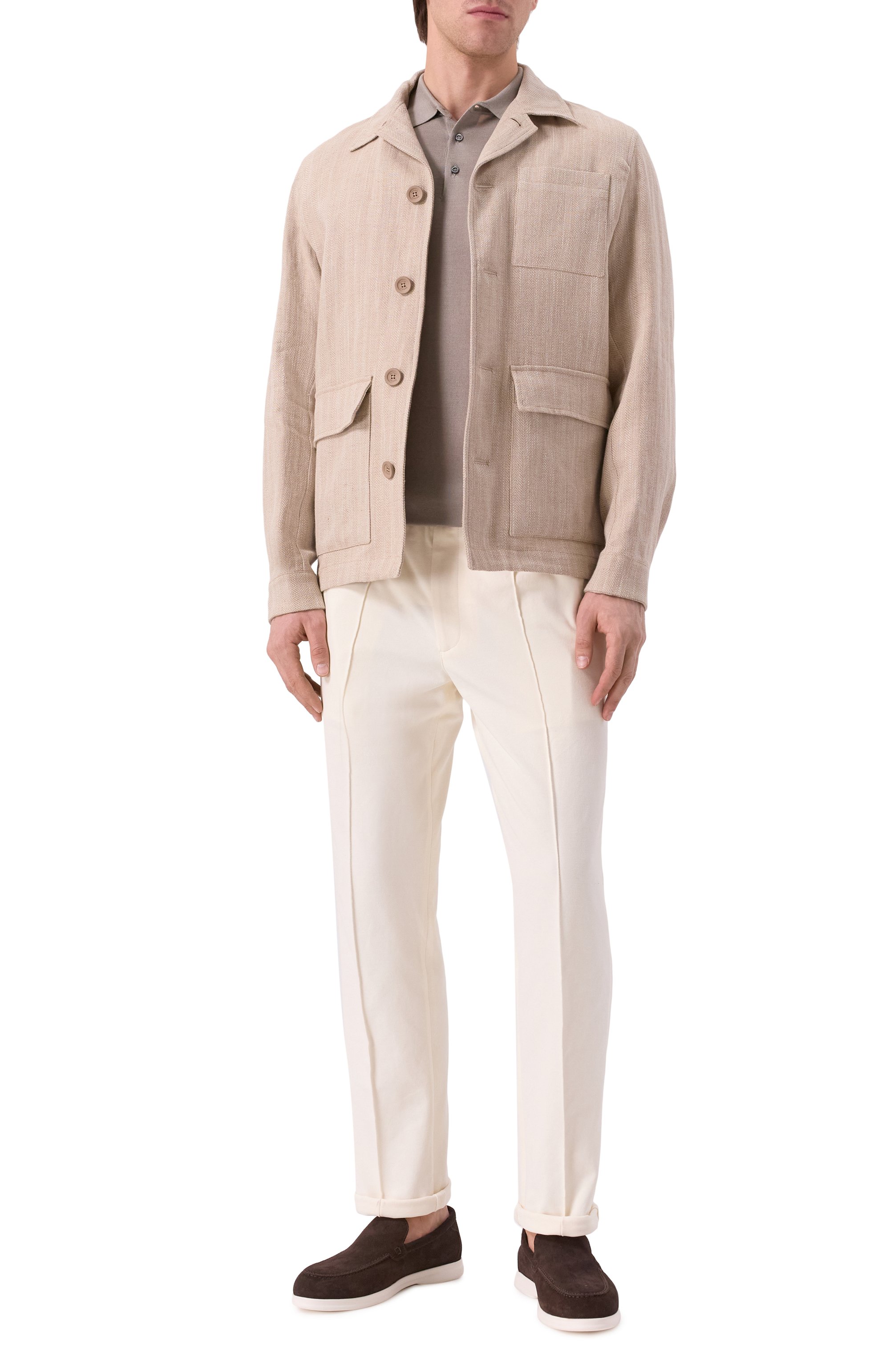 Куртка-рубашка из хлопка и льна HERNO, арт. GI000504U/13243, фото 2