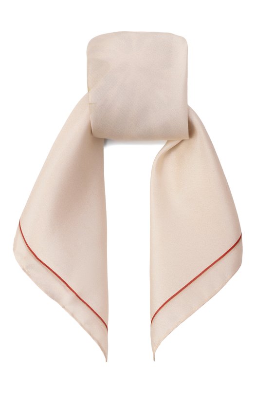 Шелковый платок Brunello Cucinelli MF0U0025 Бежевый MF0U0025