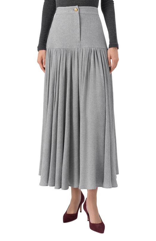 Юбка из вискозы и шерсти Giambattista Valli 25FWPVCA2054/17NAL Серый  25FWPVCA2054/17NAL Фото 3