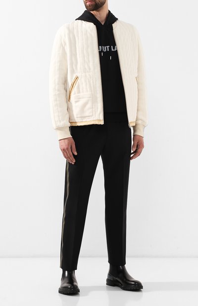 Шерстяные брюки HELMUT LANG черного цвета по цене 37600 руб., арт. J04HM208, фото 2 Шерстяные брюки HELMUT LANG, арт. J04HM208, фото 2