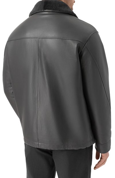 Кожаная куртка с воротником из норки MVST, арт. M25.1PM.0011/ANTRA, фото 4