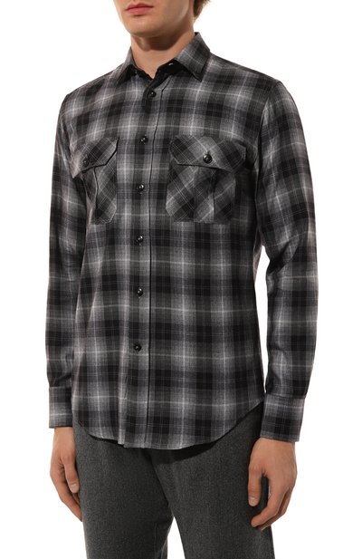 Рубашка из хлопка и лиоцелла CANALI, арт. CSL7067/GL03356, фото 3