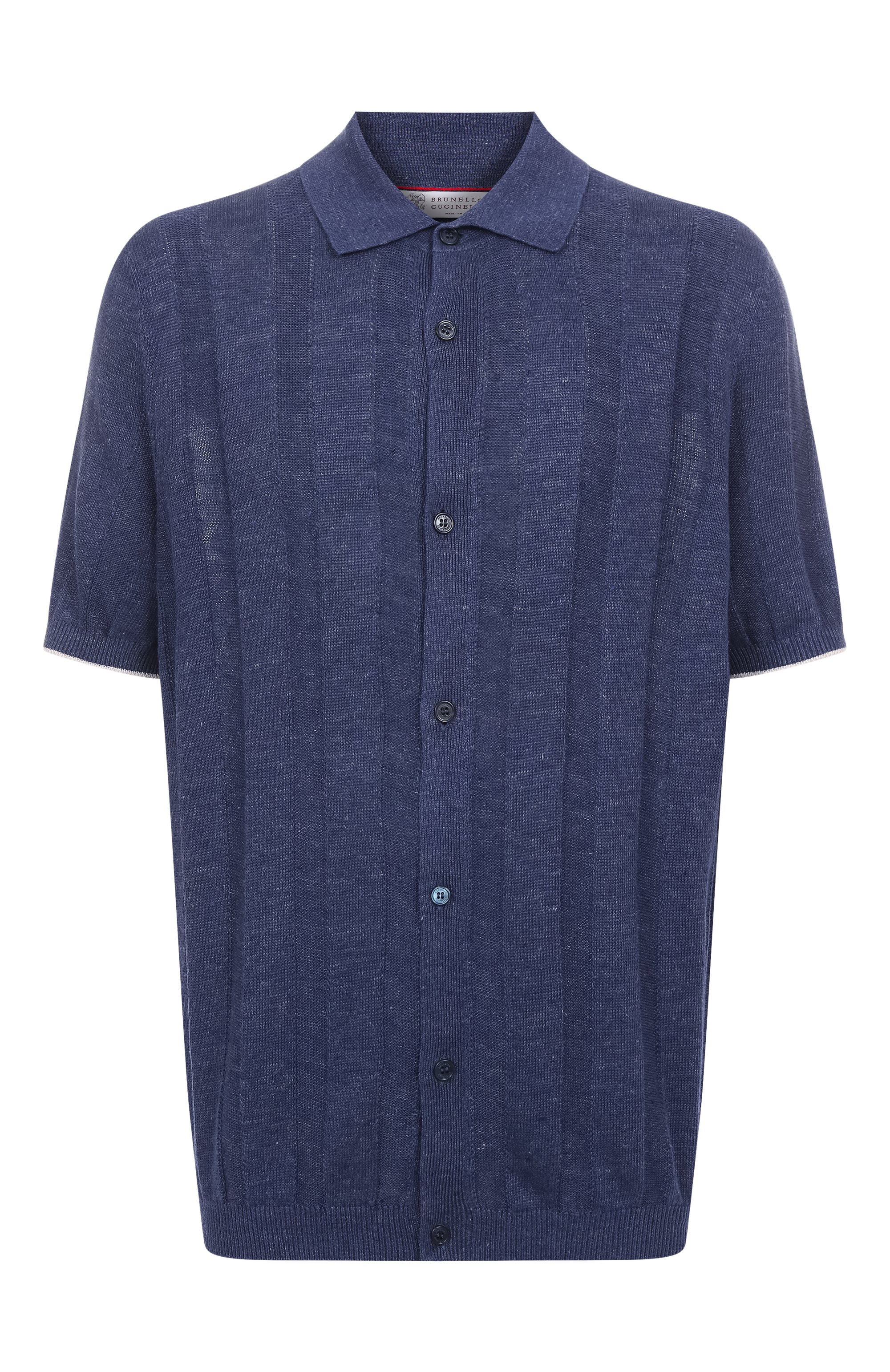 Рубашка изо льна и хлопка BRUNELLO CUCINELLI, арт. M2L707805, фото 1