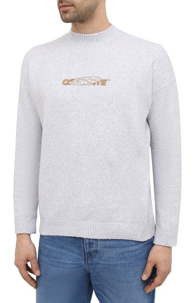 Хлопковый свитер OFF-WHITE, арт. 0MHE045E20KNI0010320, фото 3