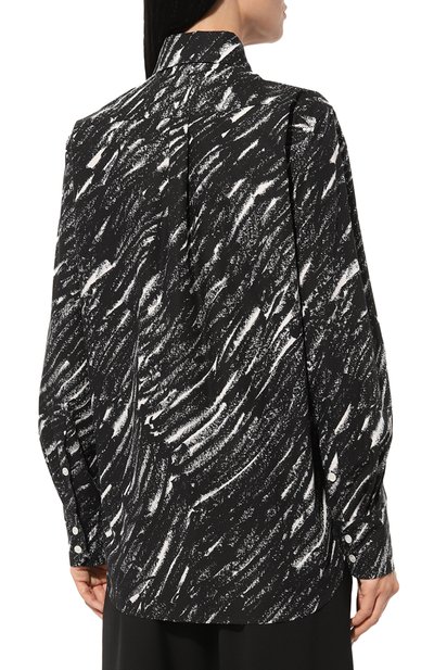 Хлопковая рубашка MARNI черно-белого цвета по цене 69950 руб., арт. CAMA0103S7/UTC431, фото 4 Хлопковая рубашка MARNI, арт. CAMA0103S7/UTC431, фото 4