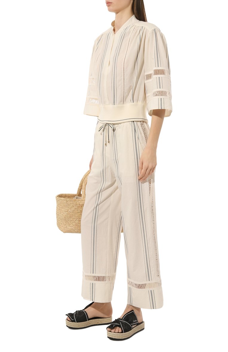 Женские текстильные шлепанцы WEEKEND MAX MARA черного цвета, арт. CALAMAI 23352101 | Фото 2 (Материал внешний: Текстиль; Re-sync: On)