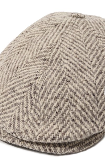 Шерстяная кепка BRUNELLO CUCINELLI светло-бежевого цвета по цене 57350 руб., арт. MY4449945, фото 4 Шерстяная кепка BRUNELLO CUCINELLI, арт. MY4449945, фото 4