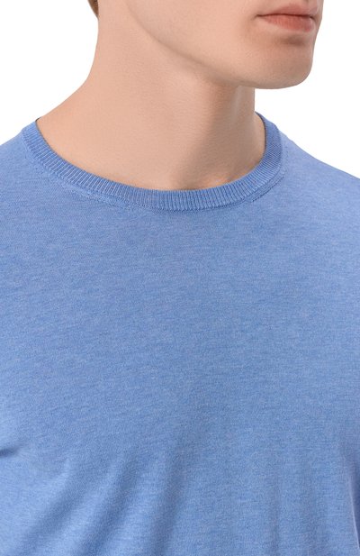 Хлопковый джемпер ANDREA CAMPAGNA голубого цвета по цене 28500 руб., арт. M5426-8055, фото 5 Хлопковый джемпер ANDREA CAMPAGNA, арт. M5426-8055, фото 5