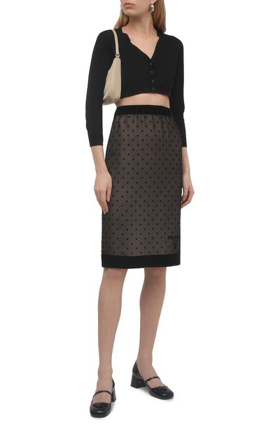 Юбка из шелка и вискозы PRADA, арт. P142T-1Z4Y-F0002-221, фото 2