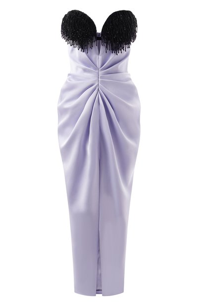 Платье миди из бархата и сатин RASARIO, арт. RS24F010DD024, фото 1