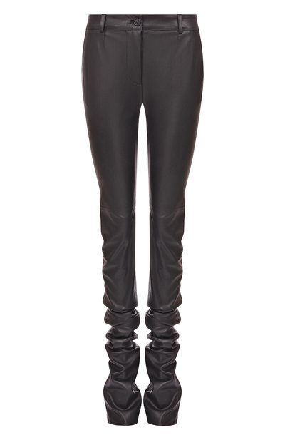 Женские кожаные брюки DOLCE & GABBANA, арт. FTDFKL/HULYL