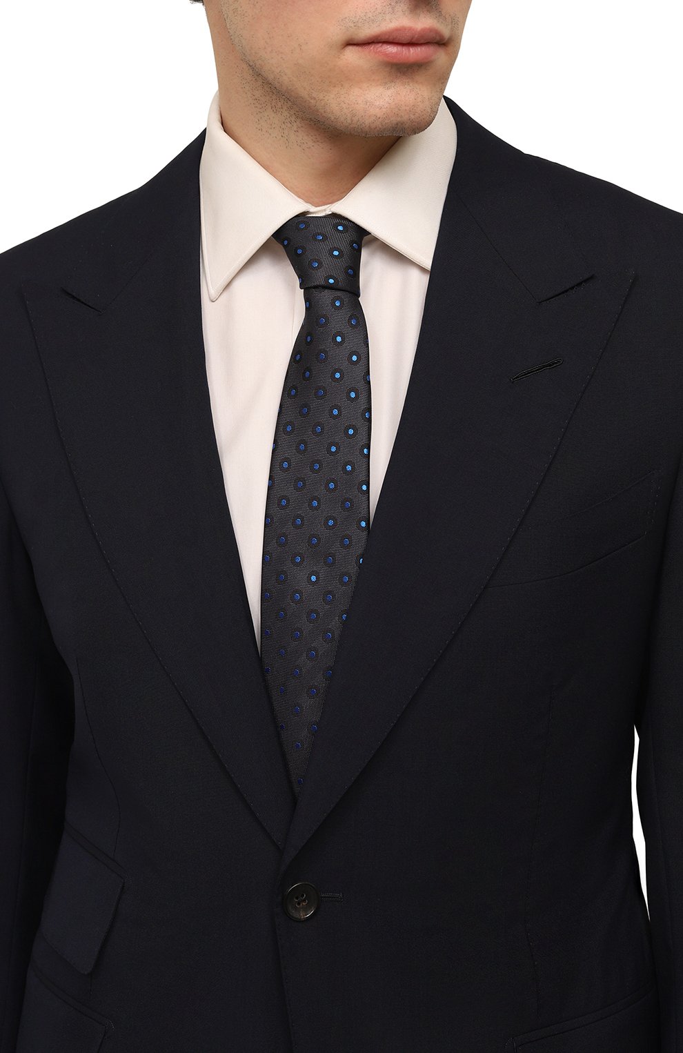 Шелковый галстук GIORGIO ARMANI темно-серого цвета по цене 21500 руб., арт. 360054/3R930, фото 2 Шелковый галстук GIORGIO ARMANI, арт. 360054/3R930, фото 2