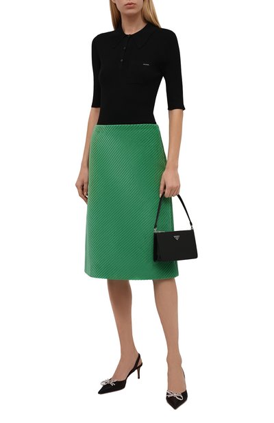 Поло из шерсти и шелка PRADA, арт. P24D1H-1XA3-F0002-202, фото 2