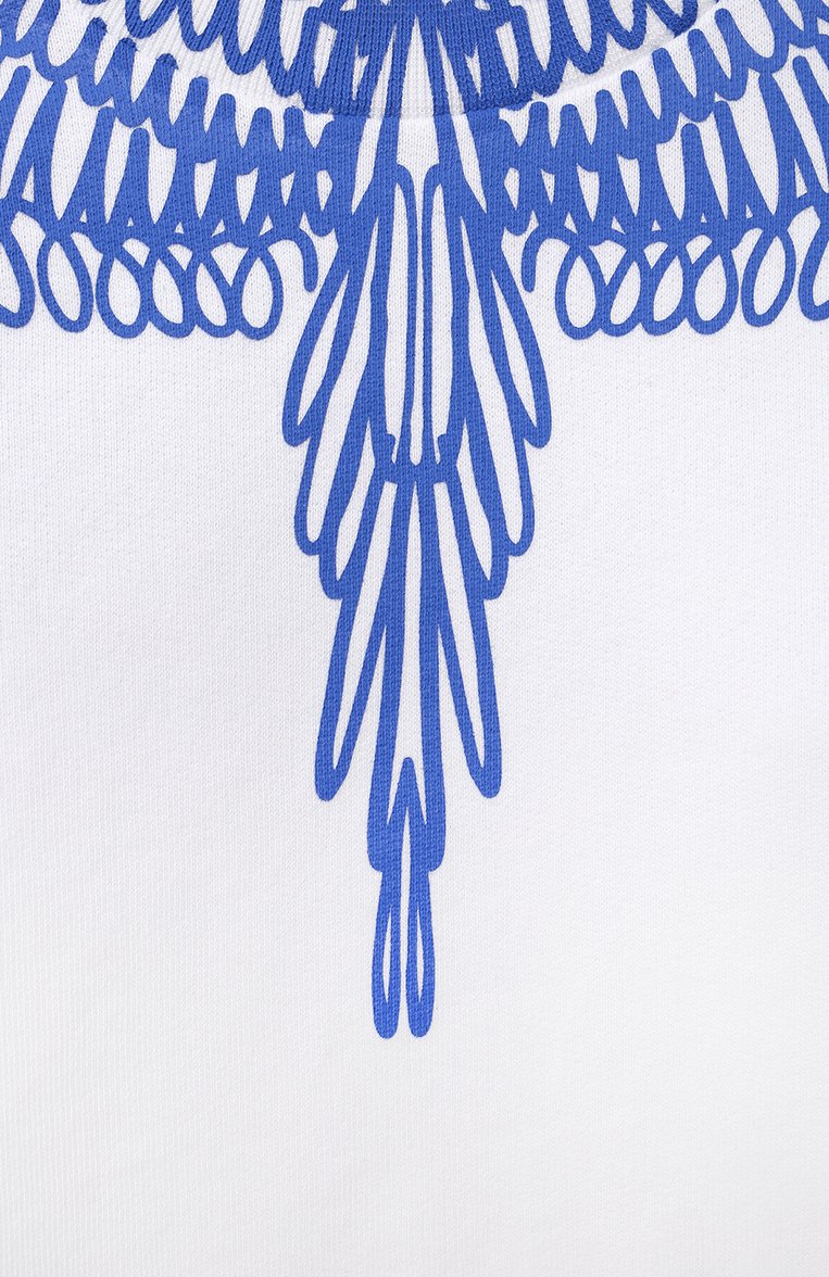 Детский хлопковый свитшот MARCELO BURLON KIDS OF MILAN белого цвета, арт. 21E/B/MB/2000/0020/2-6Y | Фото 3 (Мальчики Кросс-КТ: Толстовка-одежда, Свитшот-одежда; Материал внешний: Хлопок; Рукава: Длинные; Региональные ограничения белый список (Axapta Mercury): RU; Драгоценные камни: Проставлено; Материал сплава: Проставлено; Ростовка одежда: 6 лет | 116 см)