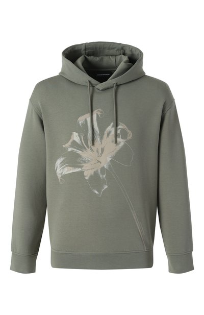Мужской хлопковое худи EMPORIO ARMANI, арт. EM001692/AF10013