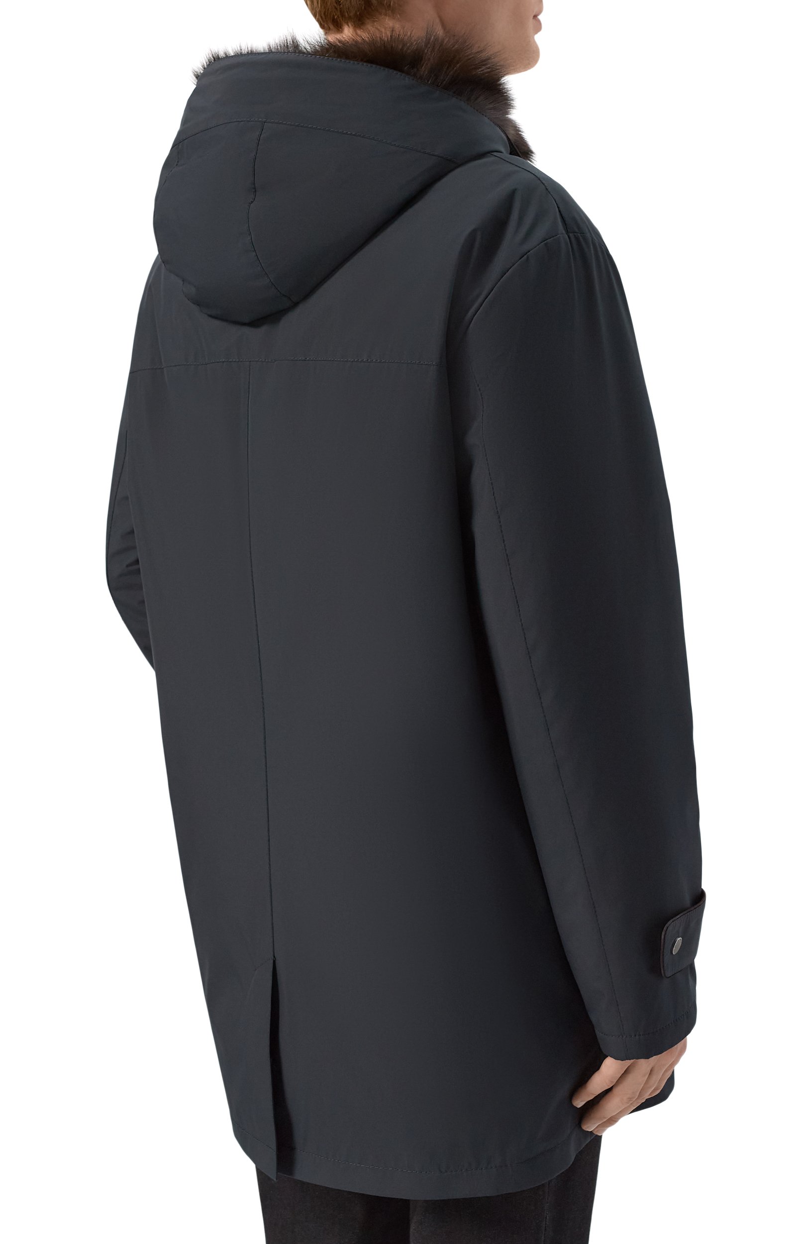 Пуховая парка с подкладкой из соболя BLACK SABLE, арт. BS-MWHP-EB, фото 4