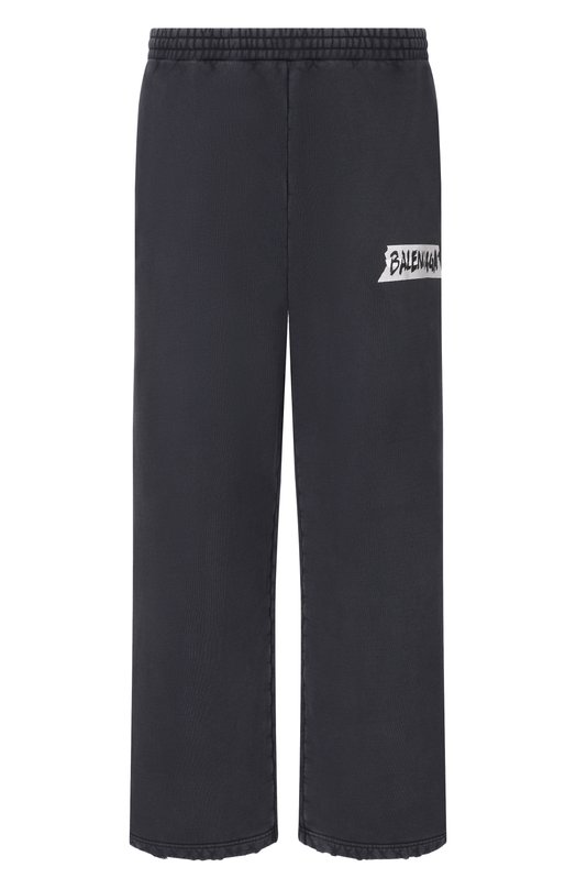 Хлопковые брюки Balenciaga 846917/TTVL8 Серый 846917/TTVL8