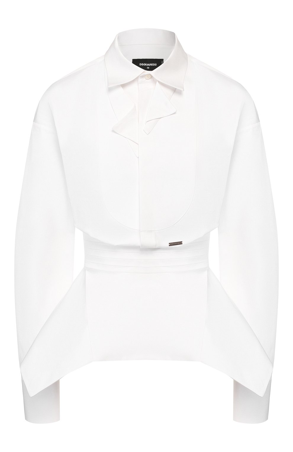 Хлопковая рубашка DSQUARED2 белого цвета по цене 72100 руб., арт. S75NC0926/S35244, фото 1 Хлопковая рубашка DSQUARED2, арт. S75NC0926/S35244, фото 1