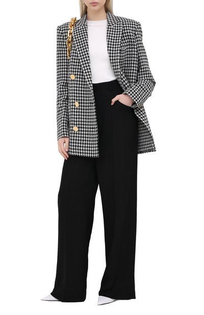Шерстяной жакет BALMAIN черно-белого цвета по цене 154500 руб., арт. UF17318/W090, фото 2 Шерстяной жакет BALMAIN, арт. UF17318/W090, фото 2