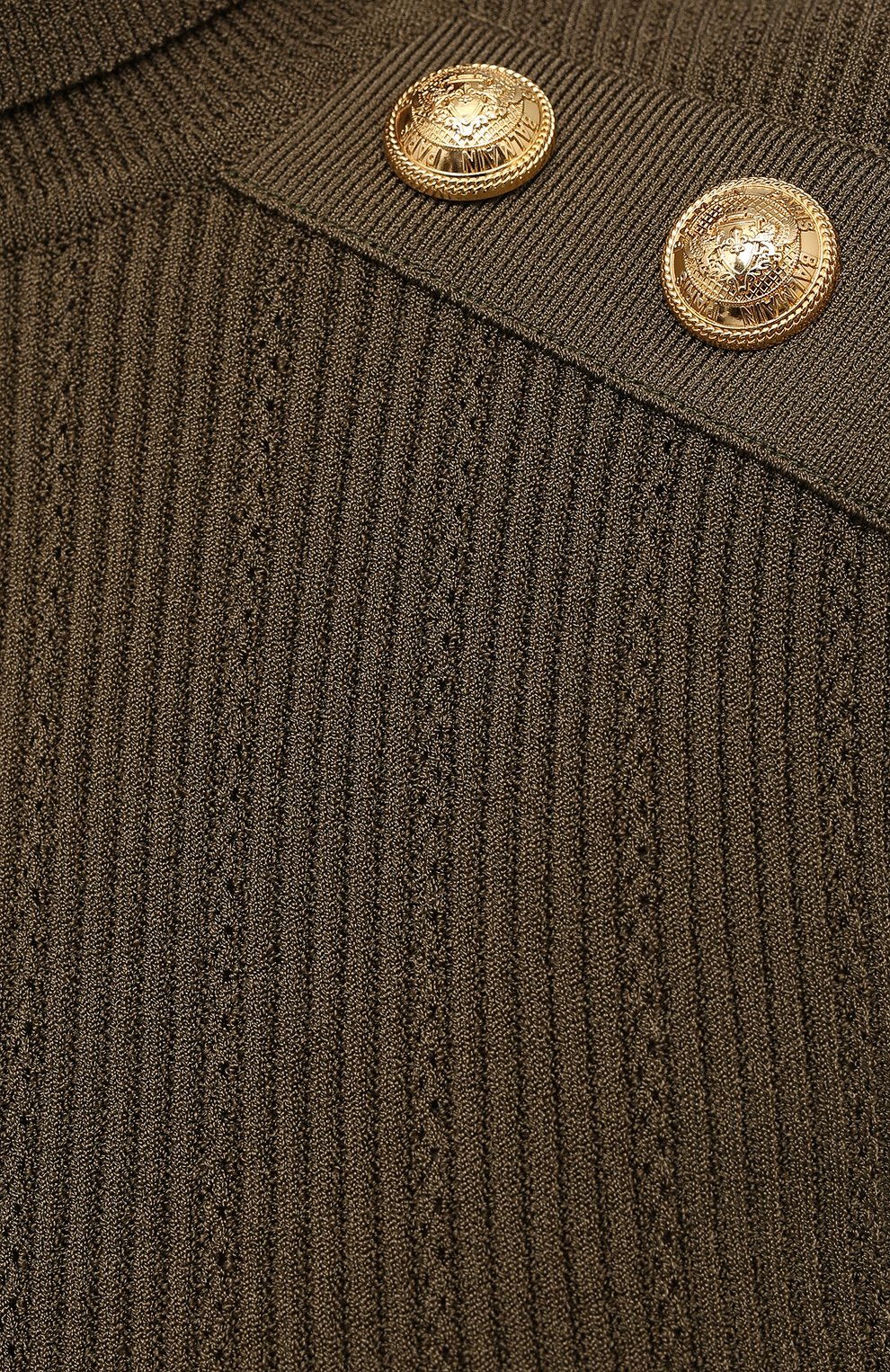 Водолазка из вискозы BALMAIN хаки цвета по цене 118500 руб., арт. VF13251/K211, фото 5 Водолазка из вискозы BALMAIN, арт. VF13251/K211, фото 5