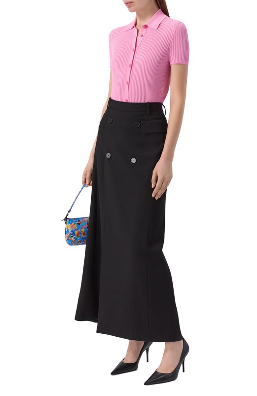 Кардиган из вискозы и хлопка Balenciaga 857233/T5237 Розовый  857233/T5237 Фото 2