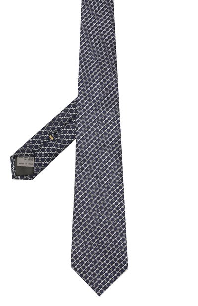 Шелковый галстук CANALI темно-синего цвета по цене 8995 руб., арт. 18/HJ02088, фото 2 Шелковый галстук CANALI, арт. 18/HJ02088, фото 2