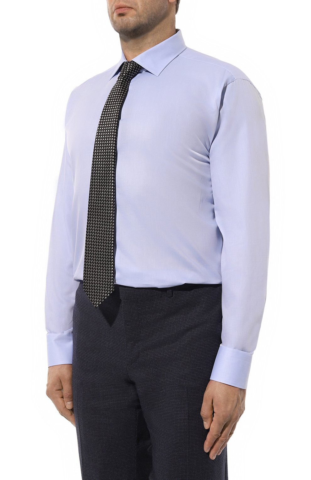 Хлопковая сорочка CANALI голубого цвета по цене 28450 руб., арт. 798/GA60135/31/46-50, фото 3 Хлопковая сорочка CANALI, арт. 798/GA60135/31/46-50, фото 3