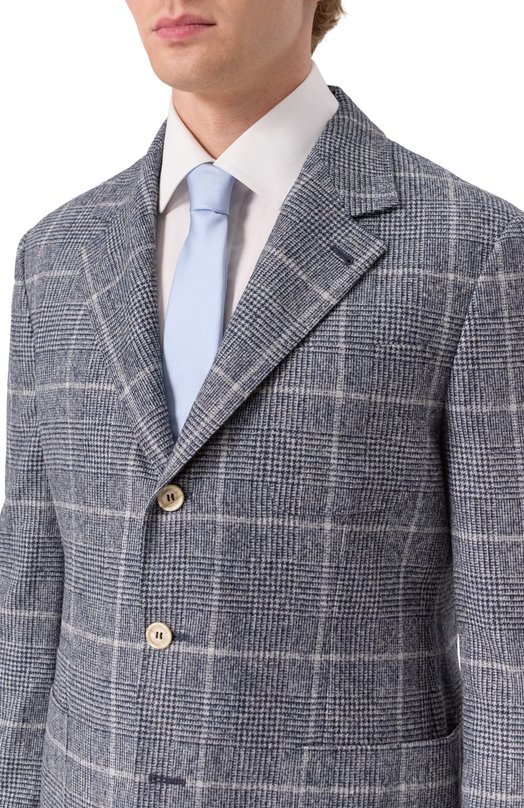 Шелковый галстук Dolce & Gabbana GT149E/FU10S Голубой  GT149E/FU10S Фото 2