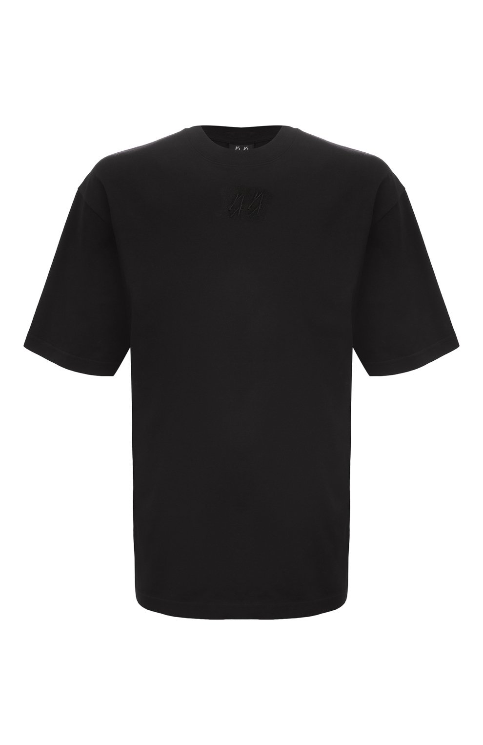 Хлопковая футболка 44 LABEL GROUP черного цвета по цене 21000 руб., арт. B0030089/FA141/P113, фото 1 Хлопковая футболка 44 LABEL GROUP, арт. B0030089/FA141/P113, фото 1