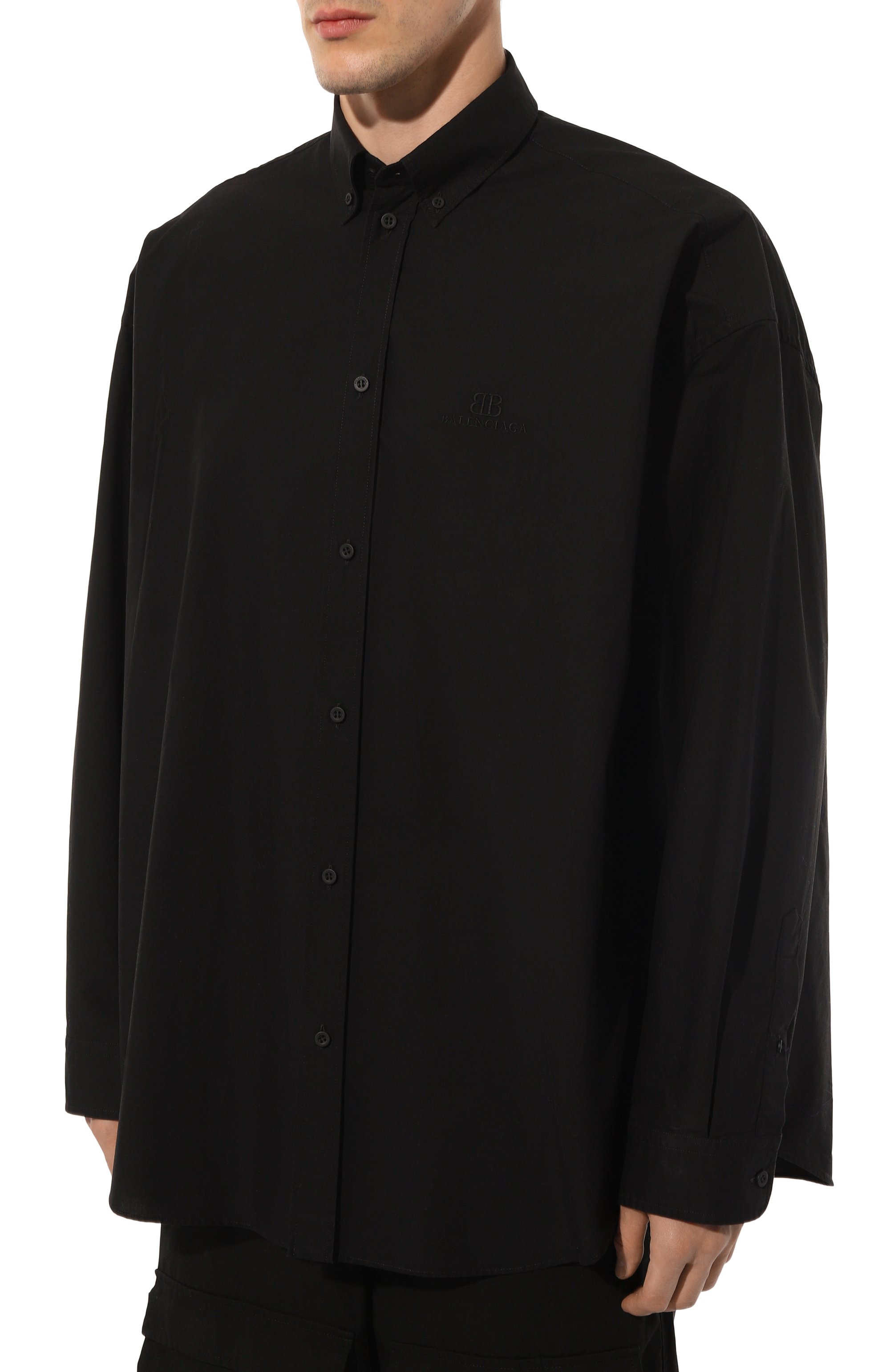 Хлопковая рубашка BALENCIAGA, арт. 796982/TNM60, фото 3