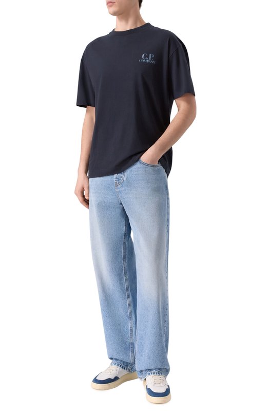 Хлопковая футболка C.P. Company 20CMTS143A/110579W Синий  20CMTS143A/110579W Фото 2