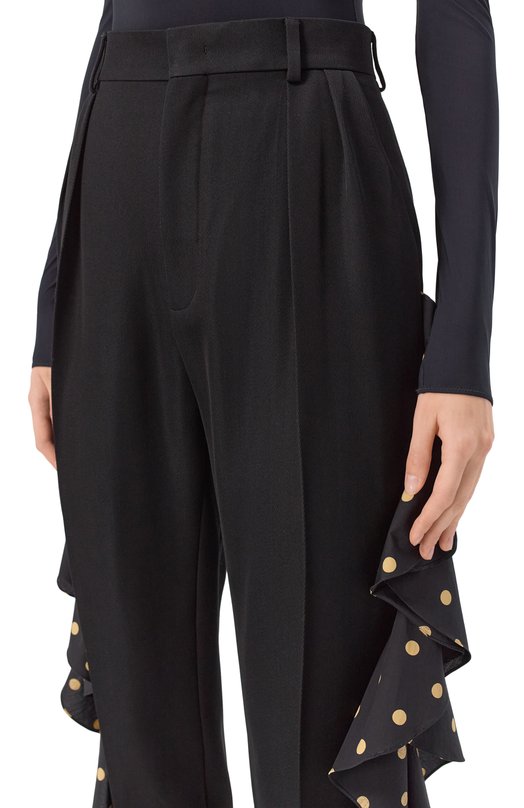 Брюки из шерсти и вискозы Moschino A0302/5437 Чёрный  A0302/5437 Фото 5