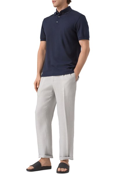 Поло из хлопка и шелка ZEGNA, арт. F786/UF341A9, фото 2
