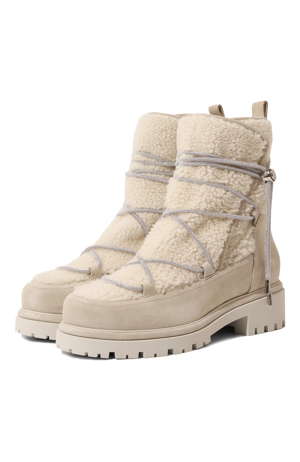 Комбинированные полусапоги aspen RENE CAOVILLA кремового цвета по цене 121500 руб., арт. C11554-025/CR01, фото 1 Комбинированные полусапоги aspen RENE CAOVILLA, арт. C11554-025/CR01, фото 1