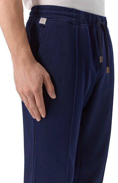 Хлопковые брюки CAPOBIANCO темно-синего цвета по цене 54650 руб., арт. 18M708.BB00., фото 5 Хлопковые брюки CAPOBIANCO, арт. 18M708.BB00., фото 5