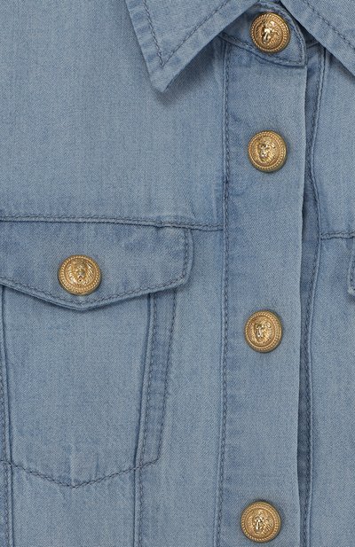 Джинсовая рубашка с декоративными пуговицами BALMAIN, арт. S8E/1010/T192, фото 3